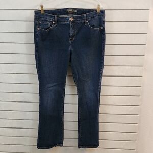 EUC Torrid Mid-Rise Slim Boot Dark Blue Jeans 16 SHORT